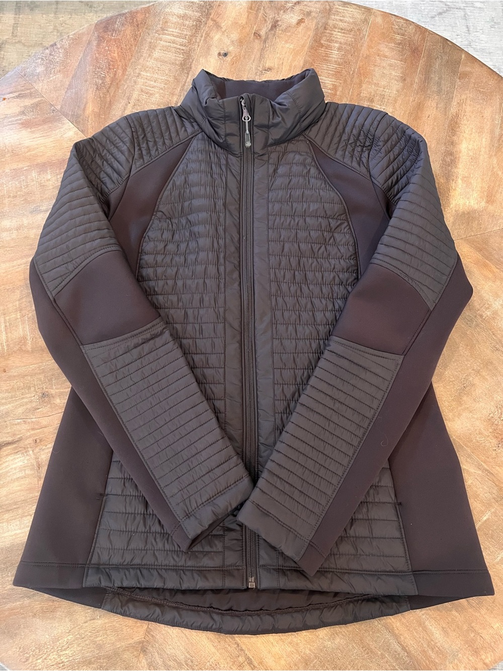Women's Black Quilted Hybrid Jacket